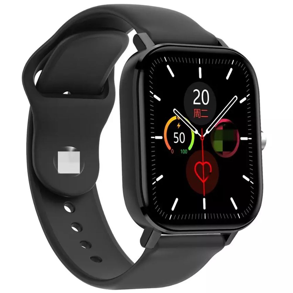 RESIGILAT Ceas smartwatch TechONE™ DT36, 1.7 inch Retina, multi sport, bluetooth 5.0, ritm cardiac, oxigen, GPS, rezistent la apa IP67, notificari, vibratii, apel bluetooth, senzor Bosch, stand by 20 zile, negru