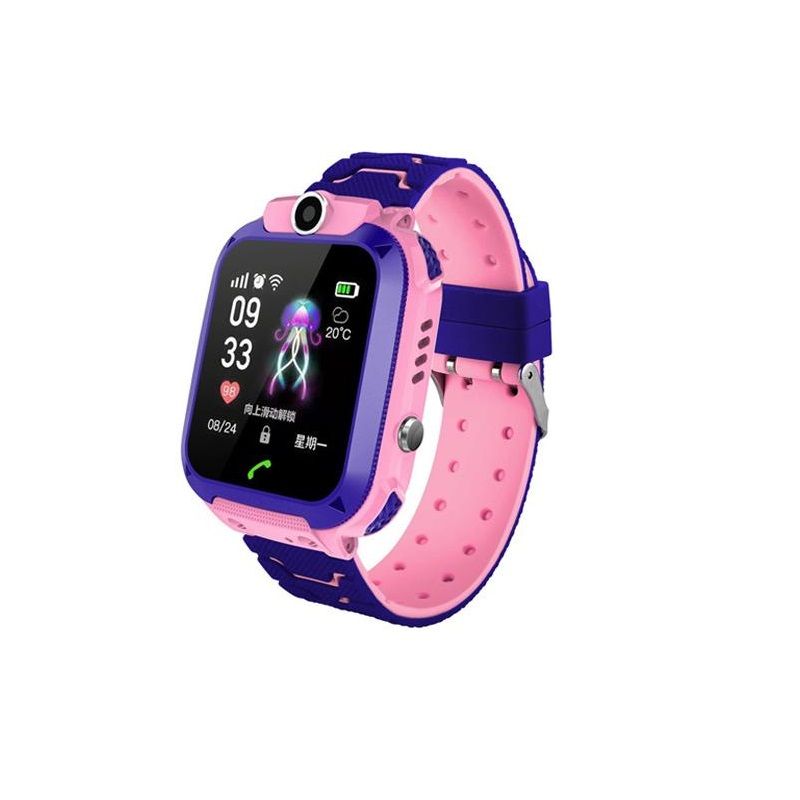 RESIGILAT Ceas smartwatch copii TechONE Q12, rezistent la apa, telefon, touchscreen, foto, monitorizare spion, buton SOS, roz