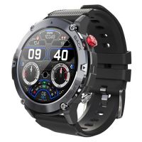 RESIGILAT Ceas smartwatch barbati TechONE® C21, 1.32 inch, apel bluetooth HD, multi sport, ritm cardiac multi point, tensiune, oxigen, carcasa metalica, difuzor, notificari, IP68, negru