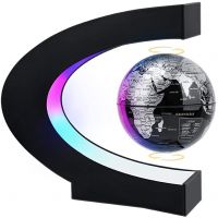 Glob magnetic levitant CRABTECH Mini Globe lumini led multicolore rotatie automat