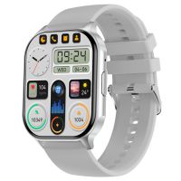 Ceas Smartwatch TechONE® HK26 Sporty, 2.04 inch AMOLED, Apel Bluetooth 5.3 HD, NFC, Ritm Cardiac Multi Point, Tensiune, Oxigen, Carcasa Metalica, Difuzor, Notificari, IP67, Argintiu