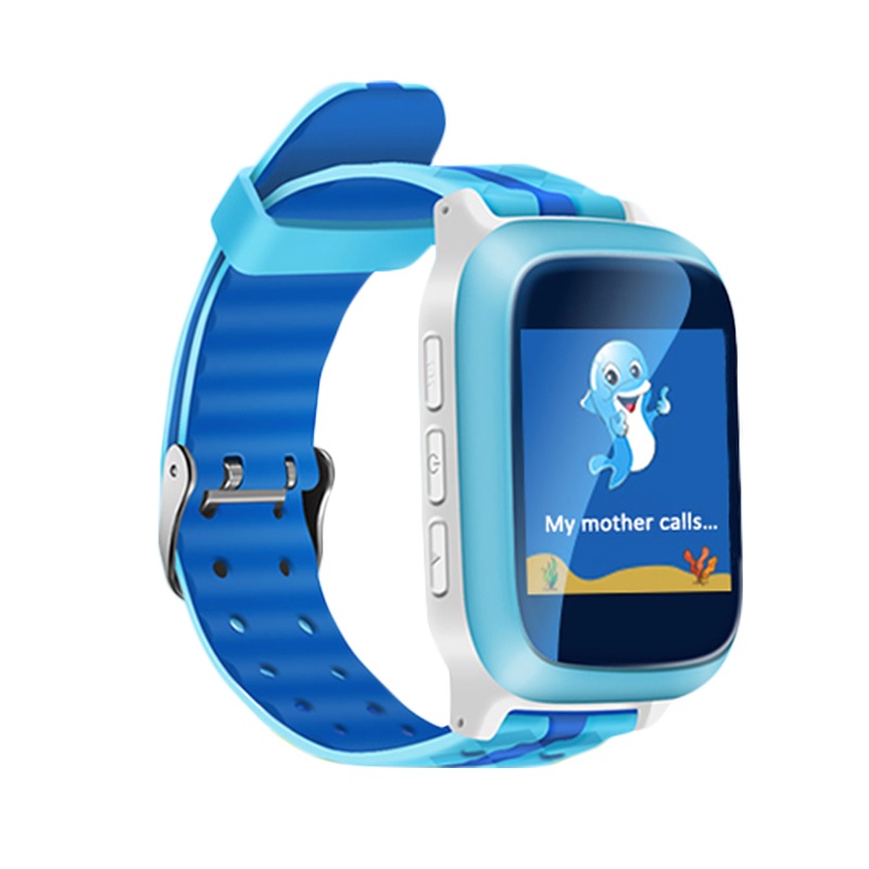 Smartwatch copii ceas GPS TechONE™ DS18, rezistent la apa, cu functie telefon, display color 1.44 inch, anti zgariere, monitorizare spion, buton SOS, albastru