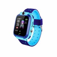 Ceas smartwatch copii TechONE Q12, rezistent la apa, telefon, touchscreen, foto, monitorizare spion, buton SOS, albastru