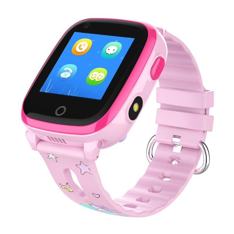 Ceas smartwatch GPS copii Techone™ KT10 4G, foto ultrapixel, apel video, Wi-Fi, telefon, bluetooth, rezistent la apa, SOS, touchscreen, monitorizare spion, Roz,