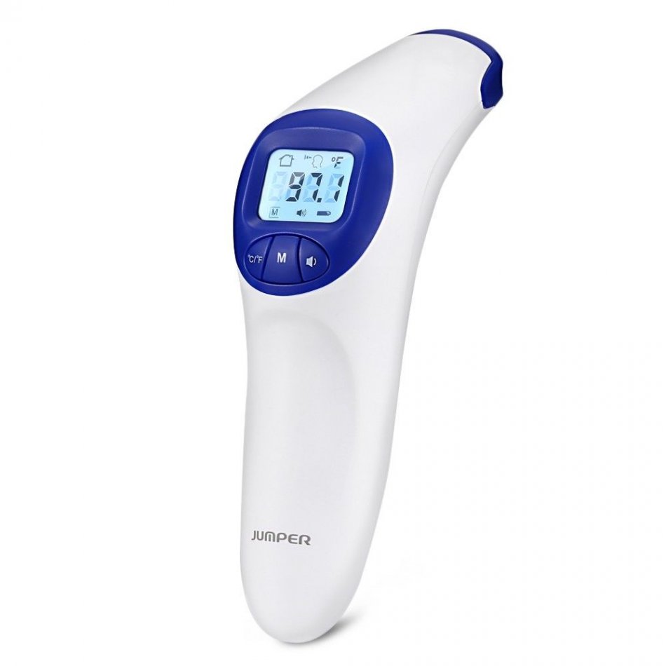 Termometru copii infrarosu Jumper® FR200 Pro non contact, corp si obiecte, alb + bratara fitness