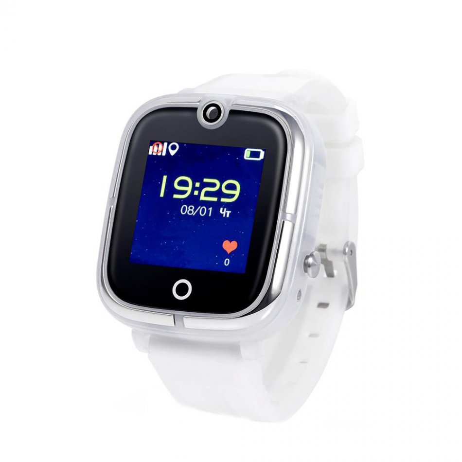 Ceas smartwatch copii GPS TechONE™ KT07, WiFi + localizare foto, camera foto, functie telefon, submersibil, telefon, buton SOS, Alb