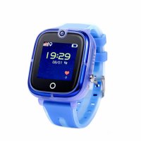 Ceas smartwatch copii GPS TechONE™ KT07, WiFi + localizare foto, camera foto, functie telefon, submersibil, telefon, buton SOS, Albastru