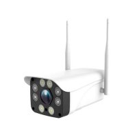 Camera de supraveghere WIFI Loosafe™ Y9018, de exterior, cloud/card, rezistenta la apa, 2MP 1080p, senzor miscare, comunicare bidirectionala, activare lumina, alb