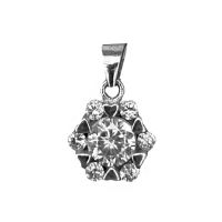 Pandant floare cu cristale Zirconiu Argint 925